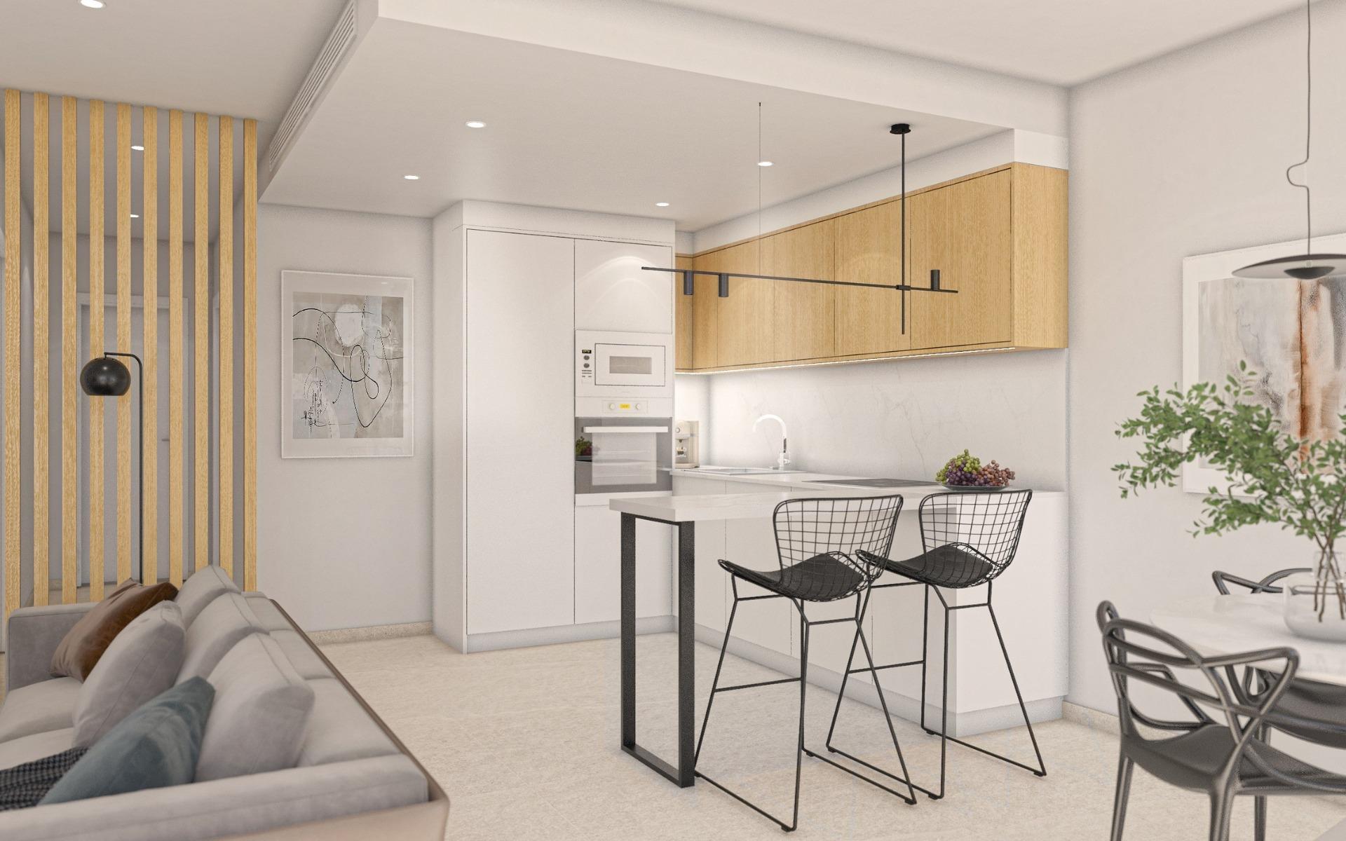Modern apartments with comunal pool near the beach in san pedro del pinatar