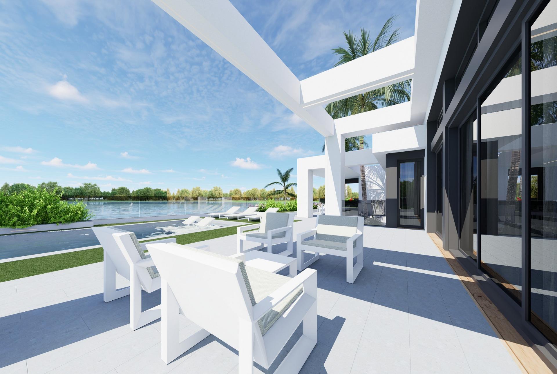 Frontline lake villas in santa rosalía lake resort, murcia