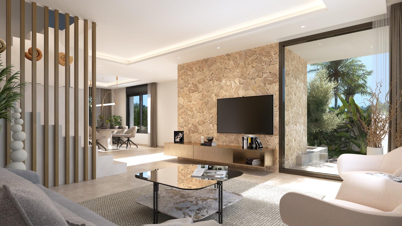 Modern semi detached villas with private pool in las filipinas-orihuela costa
