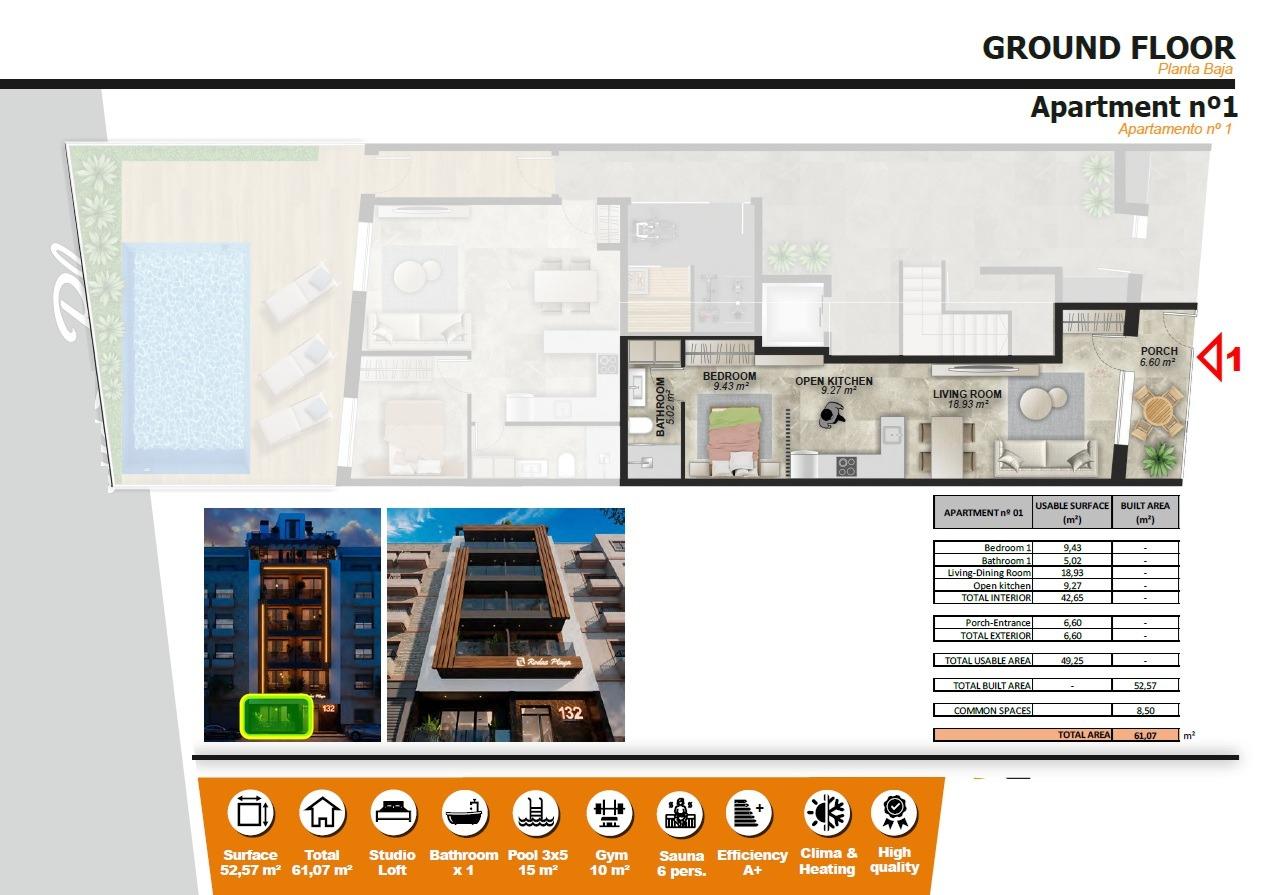 Modern apartments just 250m from playa del cura in torrevieja