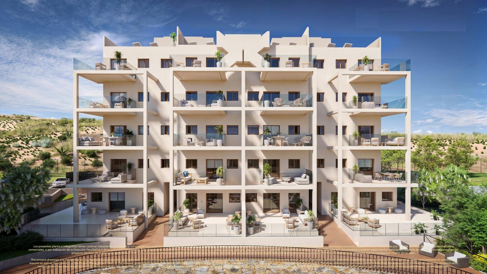 New build apartments and semi detached villas in corvera hills golf-murcia