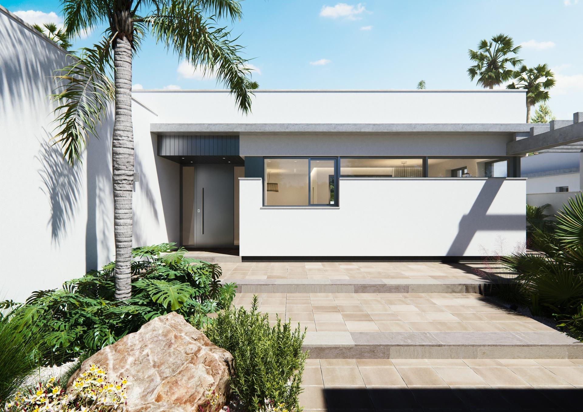 New built villa on a floor