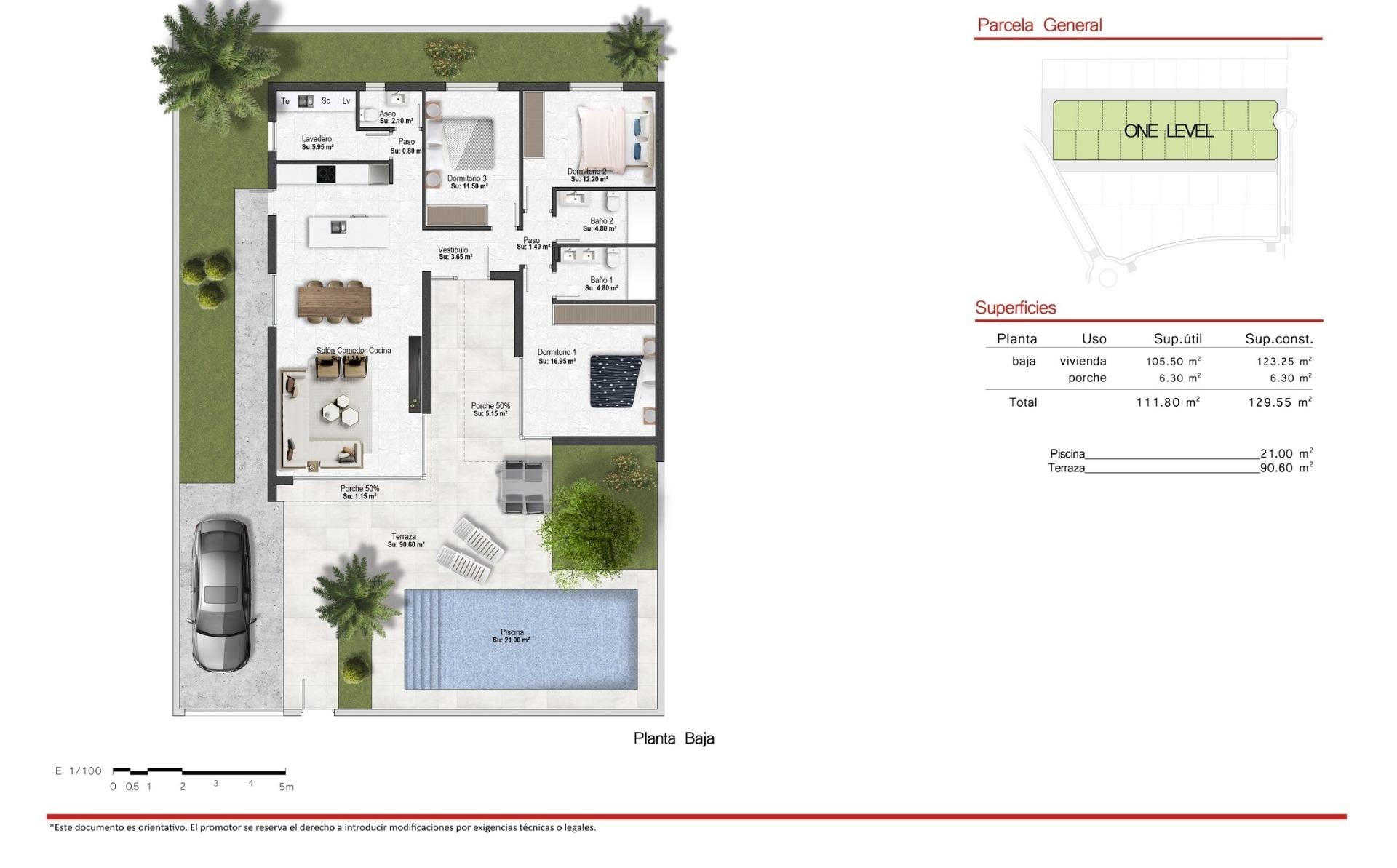 New build one level villas in altaona golf resort, murcia