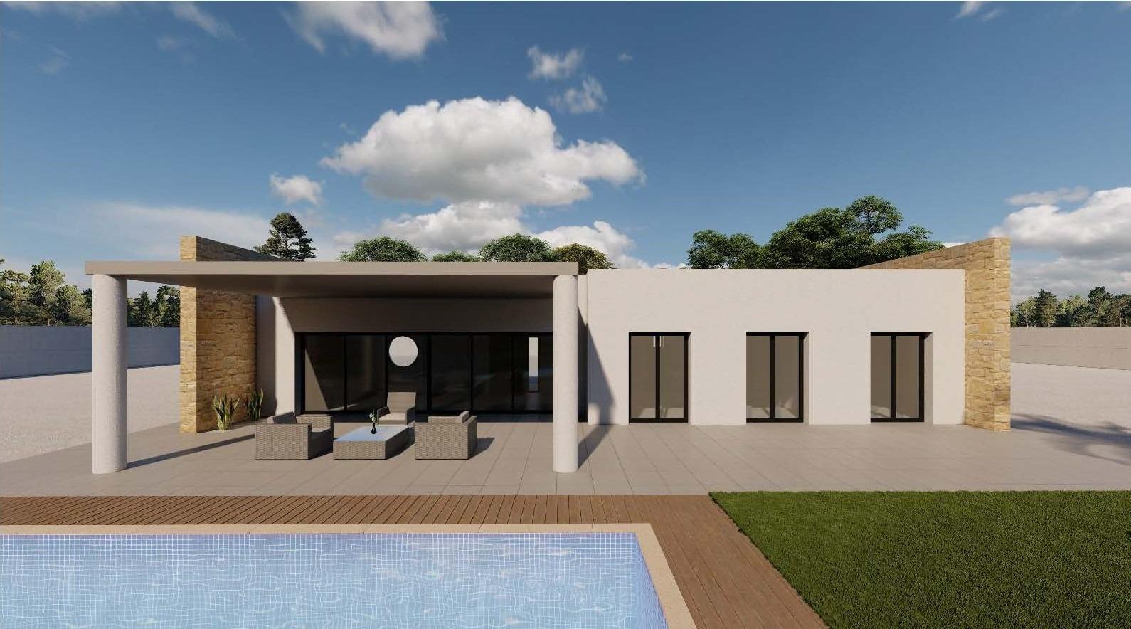 Modern newly built villa on a large rural plot near pinoso
